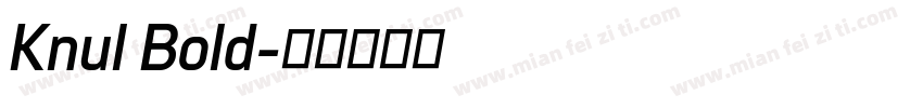 Knul Bold字体转换